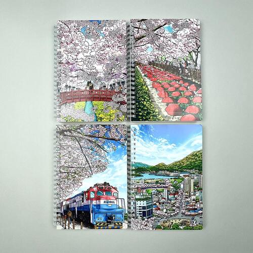 벚꽃축제 굿즈 판매용 B6스프링노트  19종 168p (84장) 240292332